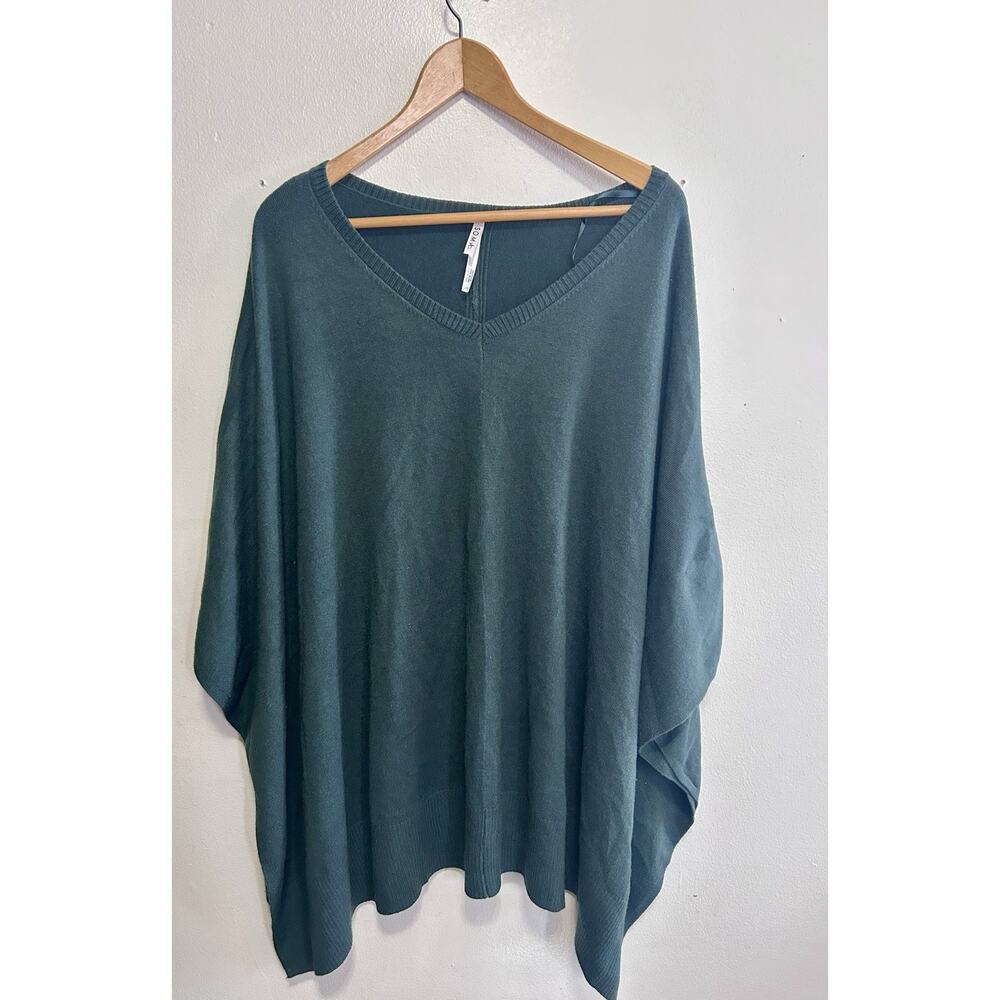 Soma Sweater Poncho Women’s Size L/Xl Green Super Soft Cozy Lightweight